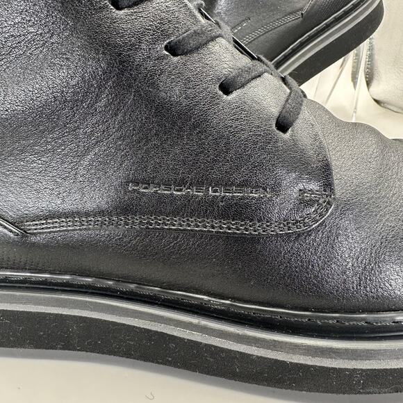 Porsche Design Chester Bennington Boots Mens Size 9/ EU 42 Black Leather Combat main image 3